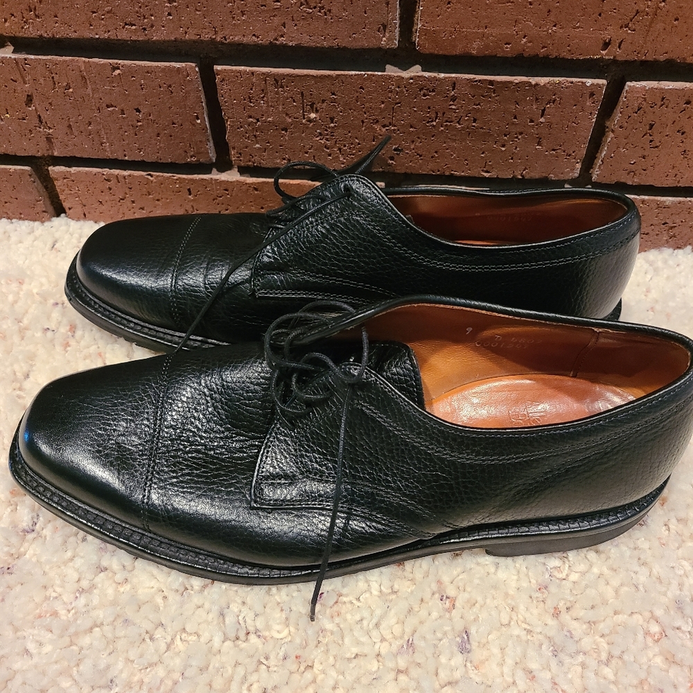 Allen Edmonds Becker Black Cap-Toe Oxford Lace-Up Dress Shoes Size 9 D - Picture 2 of 15